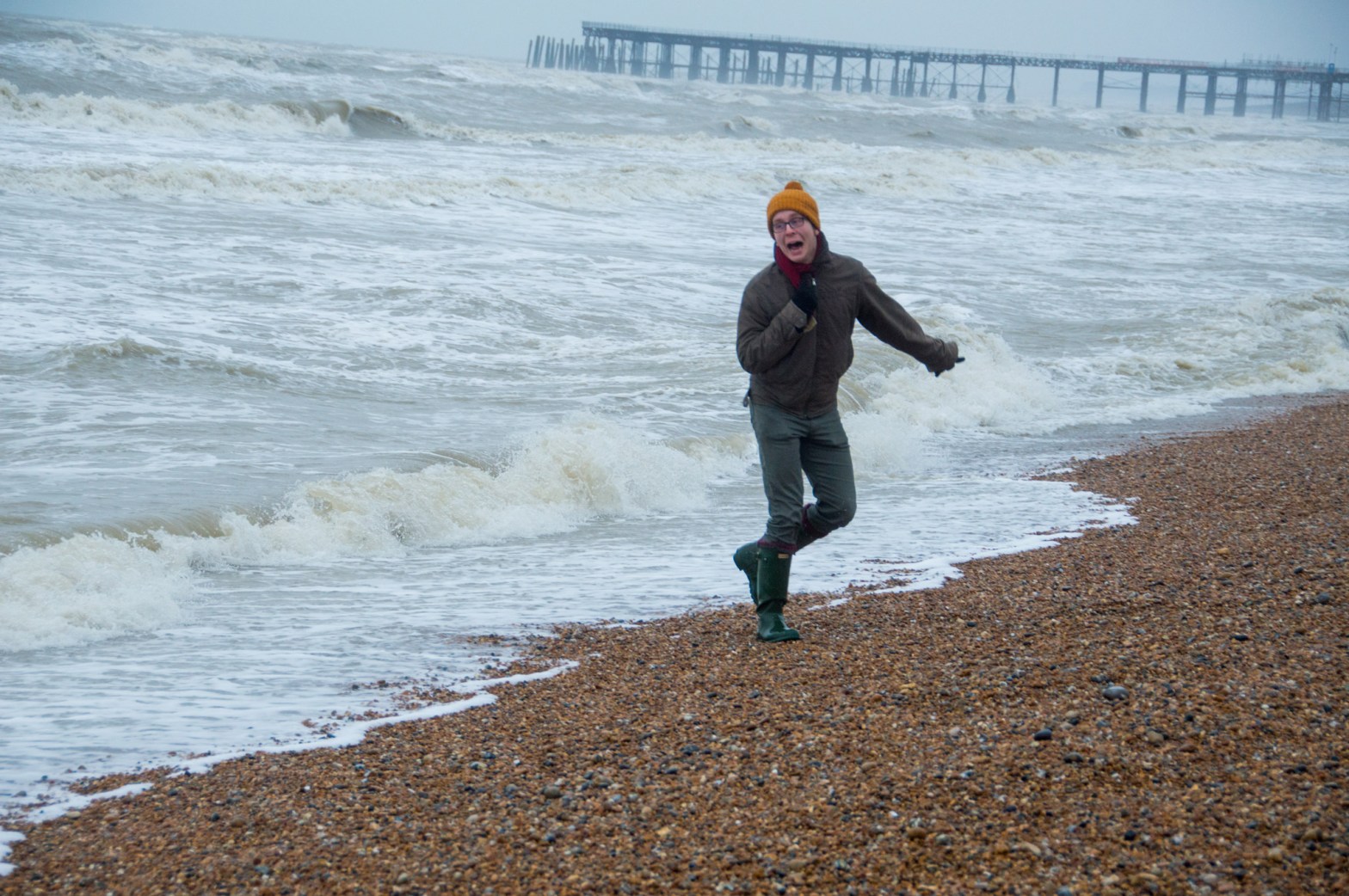 YOGALEN swims in the sea for new year